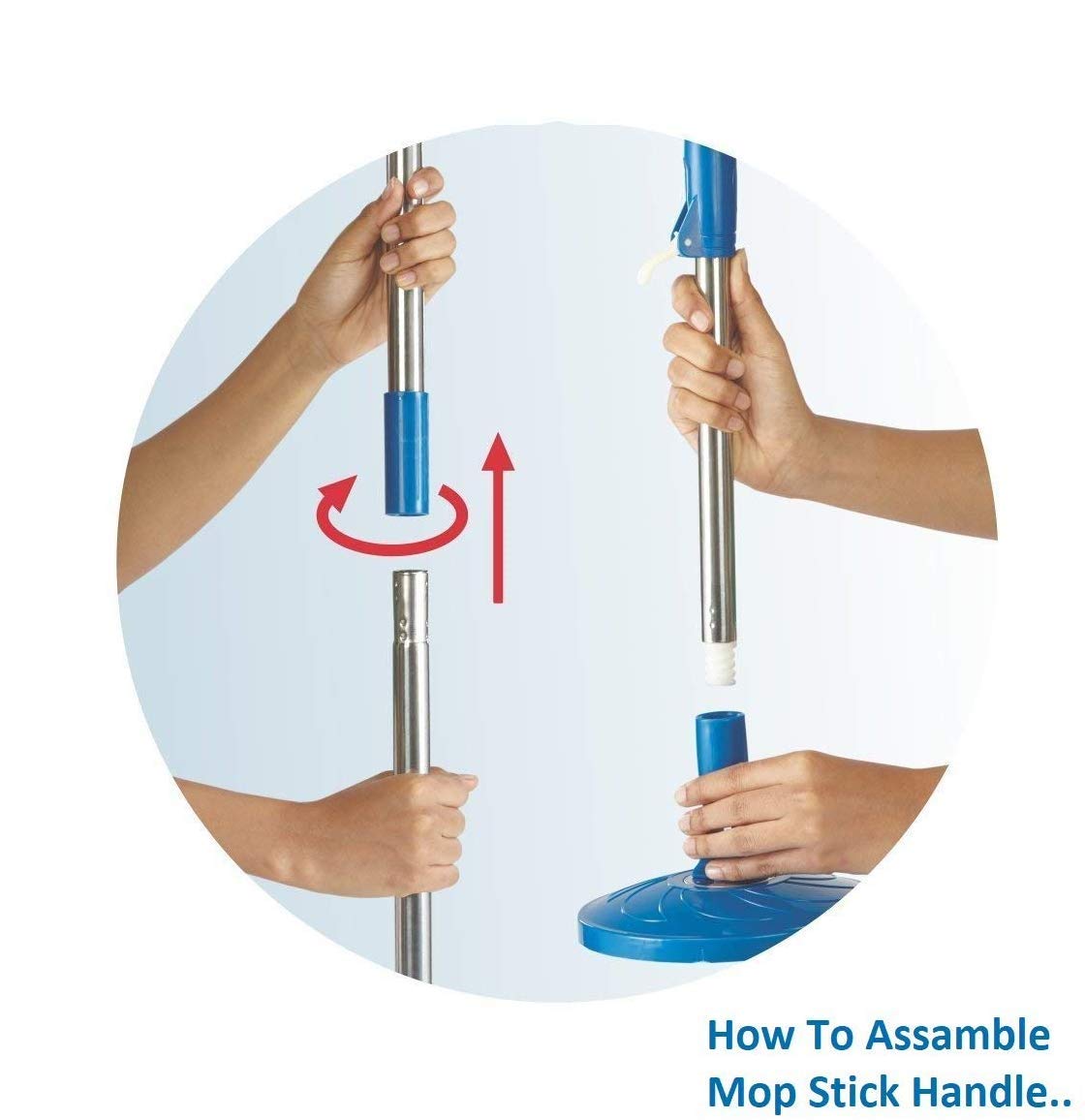 0842 Home Cleaning - Stainless Steel 360 Degree Rotating Pole Microfiber Mop Rod Stick DeoDap 0842 Home Cleaning - Stainless Steel 360 Degree Rotating Pole Microfiber Mop Rod Stick DeoDap